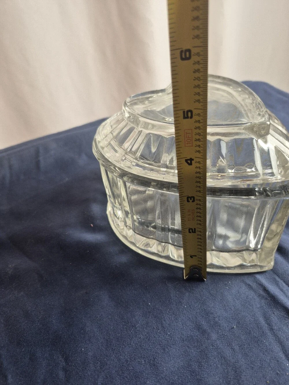 Clear Heart-Shaped Glass Serving Dish with Lid - Clear